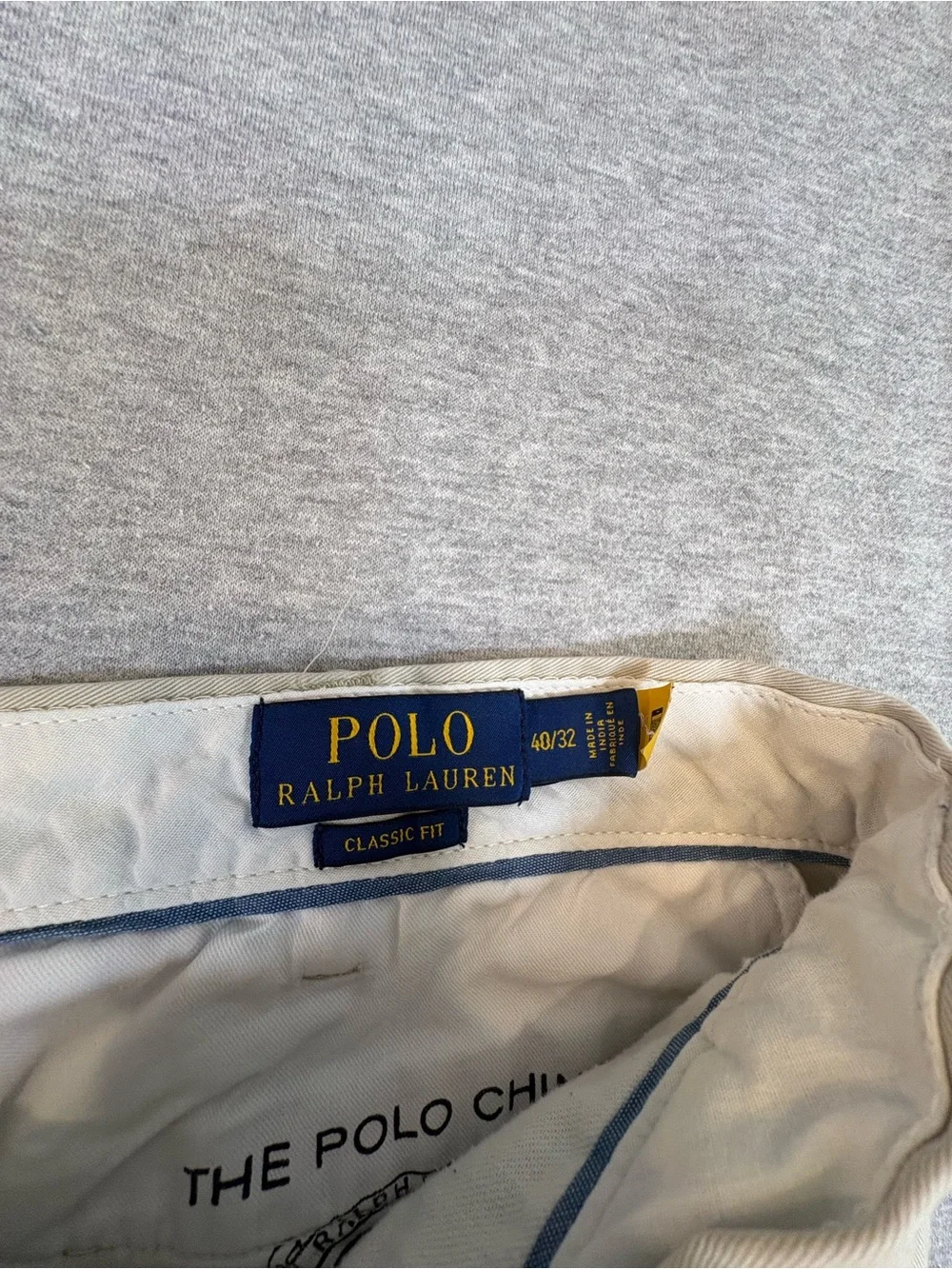 Polo Ralph Lauren Chino Pants Mens 40x33 Beige Tan Classic Fit Pony Logo Cotton